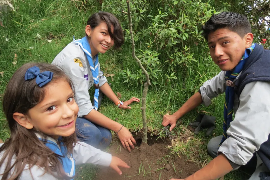 Ecuador Scouts planting