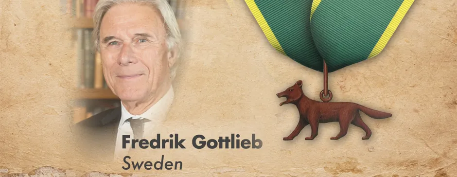 Sweden’s Fredrik Gottlieb receives Bronze Wolf Award