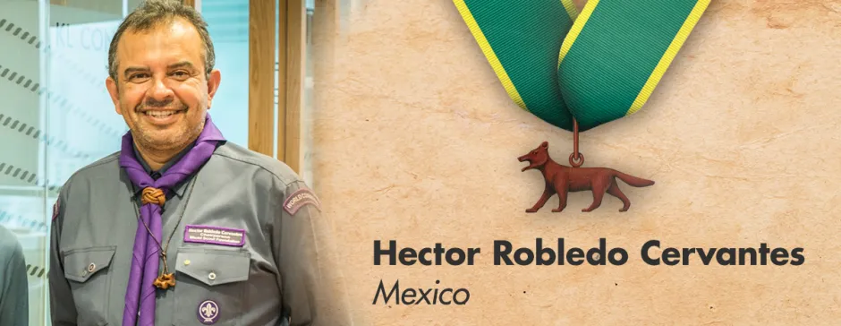 Mexico's Hector Robledo Cervantes receives Bronze Wolf Award.