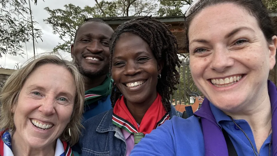 With our new Scout friends Evans and Beatrice