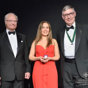 Mrs Guiribeth Diaz Lopez (MX) presented to His Majesty as a new BP Fellow