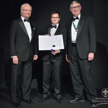 Mr Bruce Fink (AU) (represented by Mr Stefanou) presented to His Majesty as a new BP Fellow