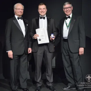 Mr Tom Marsden (UK) presented to His Majesty as a new BP Fellow