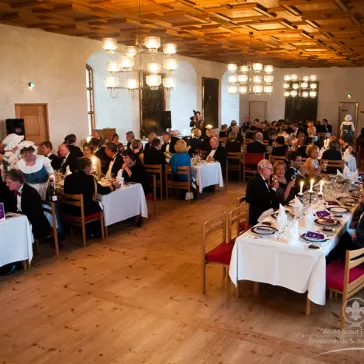 Overview of the dinning hall of Turku Castle