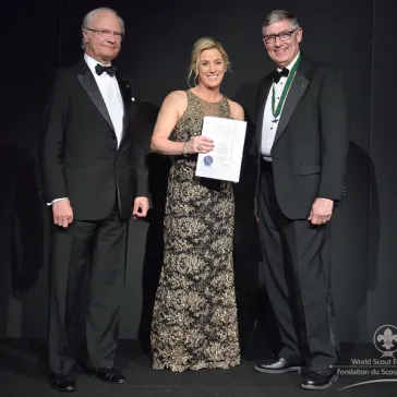 Mrs Jennifer Hancock (US) presented to His Majesty as a new Benefactor Circle member