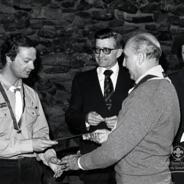 1st Reception World Scout Foundation, Kolmaarden, Sweden, 25th April 1982.