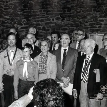1st Reception World Scout Foundation, Kolmaarden, Sweden, 25th April 1982.