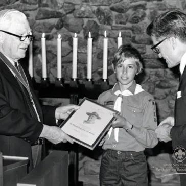 1st Reception World Scout Foundation, Kolmaarden, Sweden, 25th April 1982.