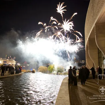 Fireworks at the end of the BP Fellowship Dinner