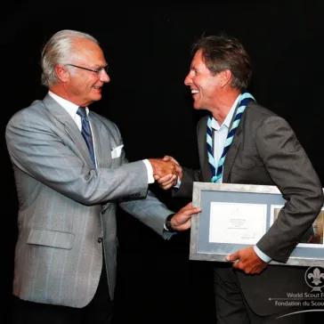 Mr Jack Furst (US) presented to His Majesty as a new member of the Regal Circle.