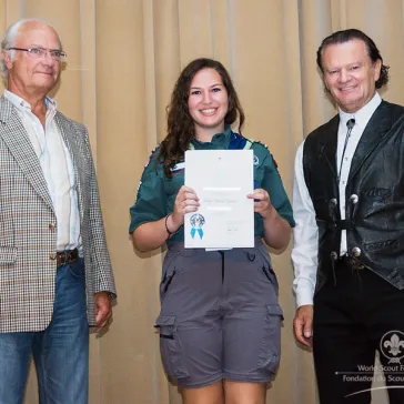 Ms Avery Epstein (US) presented to His Majesty as a new BP Fellow