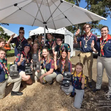  Scouts at the Melbourne Grand Prix F1 supporting the White Ribbon Foundation