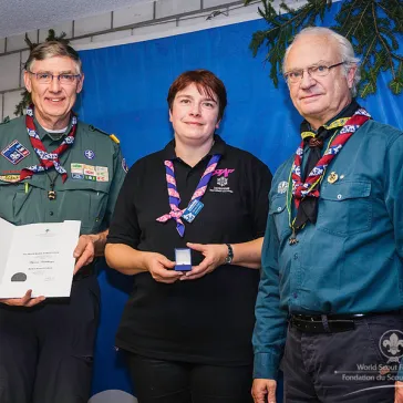 Mrs Myriam Heidelberger (CH) presented to His Majesty as a new BP Fellow
