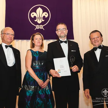 Mr Kari Heinistö & Mrs Ann-Christin Aström (FI) presented to His Majesty as Benefactor Circle Members