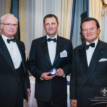 Mr Michael Hobmeier (CH) presented to His Majesty as a new BP Fellow