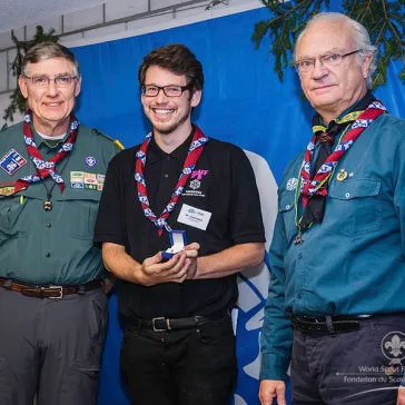 Mr David Imhof (CH) presented to His Majesty as a new BP Fellow