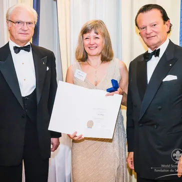 Mrs Pia Jellerup (DK) presented to His Majesty as a new BP Fellow