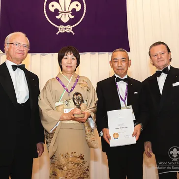 Mr & Mrs Yasuaki Kano (JP) presented to His Majesty as Benefactor Circle Members