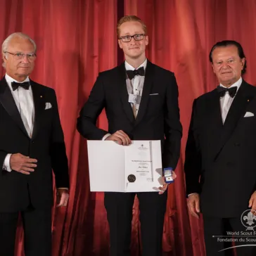 Mr Jens Kolind (DK) presented to His Majesty as a new BP Fellow