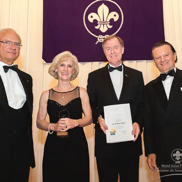 Mr & Mrs John Langford (US) presented to His Majesty as Benefactor Circle Members