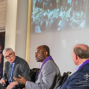 Owen Bennett-Jones with Frederic Kama Kama and Scott Teare