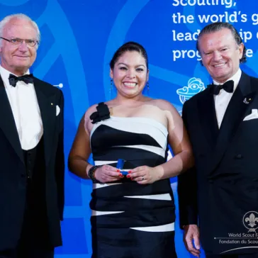 Mrs Abril Leon y Velez (MX) presented to His Majesty as a new BP Fellow