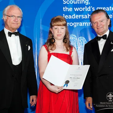 Mrs Marie Louise Lövgren (SE) presented to His Majesty as a new BP Fellow