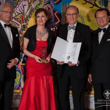 Mr Pooley & Mrs Anderson (US) presented to His Majesty as Benefactor Circle Members