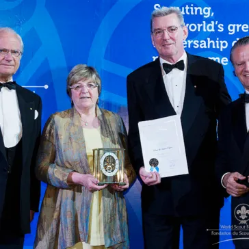 Mr & Mrs Rippon (UK) presented to His Majesty as International Circle members