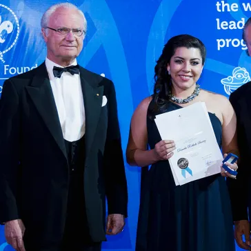 Ms Daniela Robeldo Suarez (MX) presented to His Majesty as a new BP Fellow