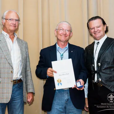 Mr Steven Bruce Powell (US) presented to His Majesty as a new BP Fellow