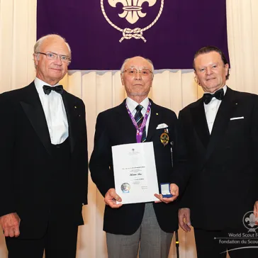 Mr Morihiko Sano (JP) presented to His Majesty as a new BP Fellow