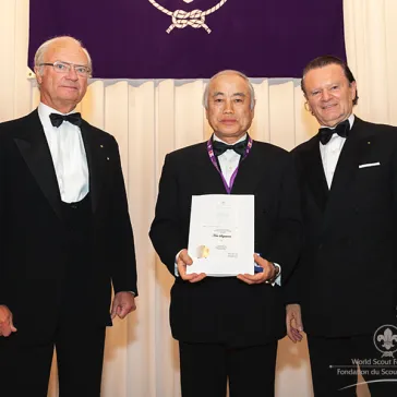 Mr Ken Sugawara (JP) presented to His Majesty as a new BP Fellow