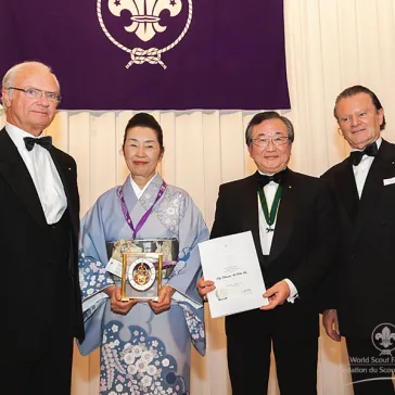 Mr & Mrs Toby Suzuki (JP) presented to His Majesty as International Circle Members