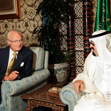 The Kings of Saudi Arabia and Sweden meeting in Riyadh