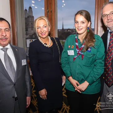 HE Faisal Muaammar, Sabina von Arx and Anastasia and Cyril Troyanov