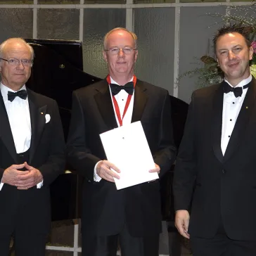 Mr Alf Tuggle (US) presented to His Majesty as a new BP Fellow