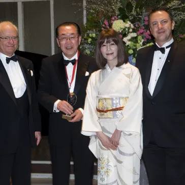 Dr & Mrs Iwase (JP) presented to His Majesty as new Benefactor Circle members