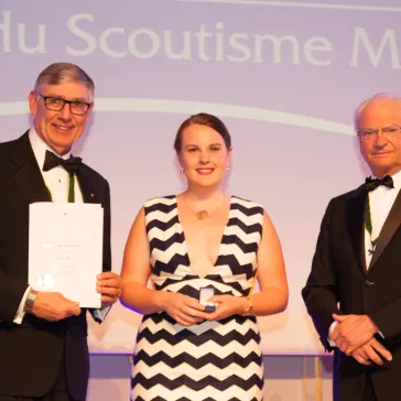 Ms Caitlin Wood (AU) presented to His Majesty as new BP Fellow