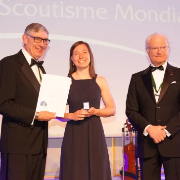 Ms Pia Mortensen (DK) presented to His Majesty as new BP Fellow