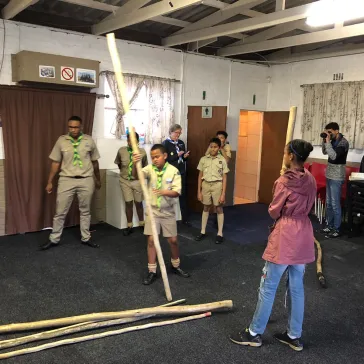 Troop Evening in the Township of Steenberg